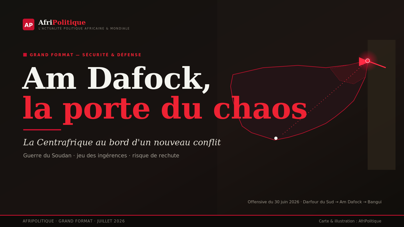 Am Dafock, la porte du chaos — la Centrafrique au bord d'un nouveau conflit